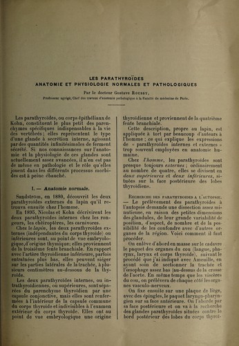 Les parathyroïdes