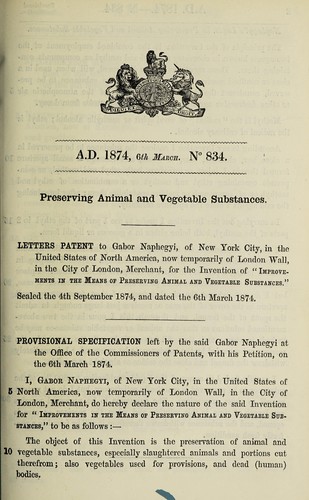 Specification of Gabor Naphegyi