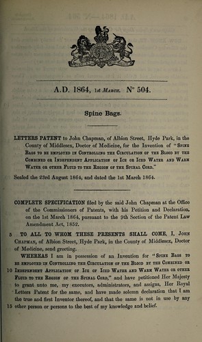 Specification of John Chapman