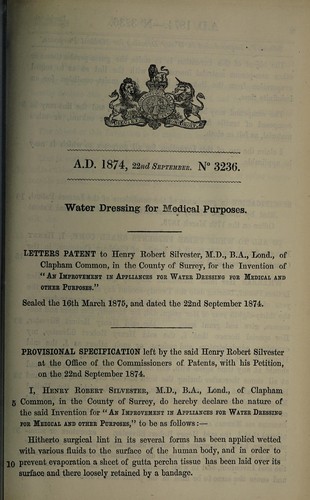 Specification of Henry Robert Silvester