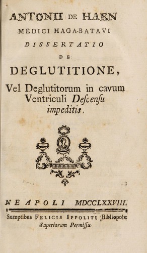 Dissertatio de deglutitione, vel deglutitorum in cavum ventriculi descensu impeditis