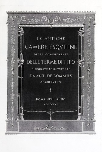 Le antiche camere esquiline dette comunemente delle Terme di Tito