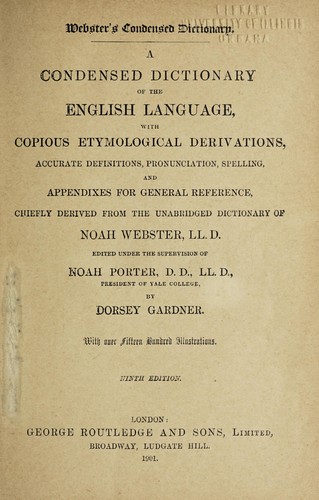 A condensed dictionary of the English language