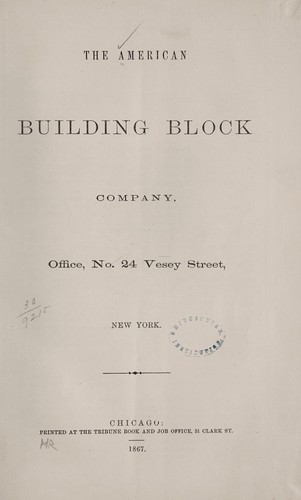 The American building block company ...