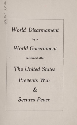 America's plan to prevent war & secure peace