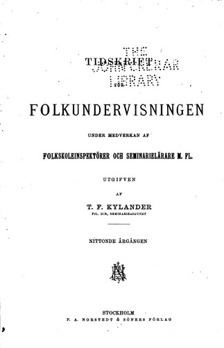 Tidskrift för folkundervisningen