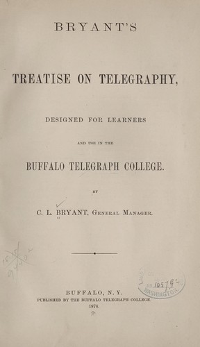 Bryant's treatise on telegraphy