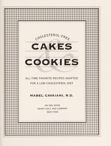Cholesterol-free cakes & cookies