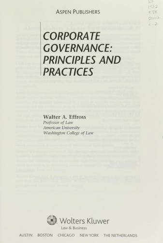 Corporate governance