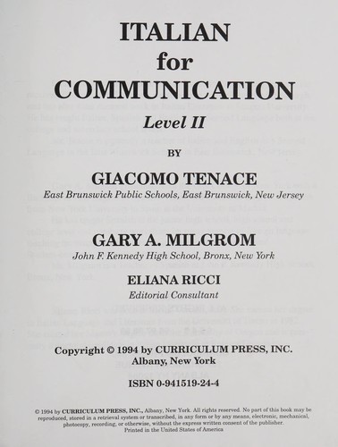 Italian for communication