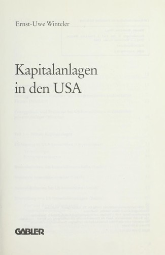 Kapitalanlagen in den USA