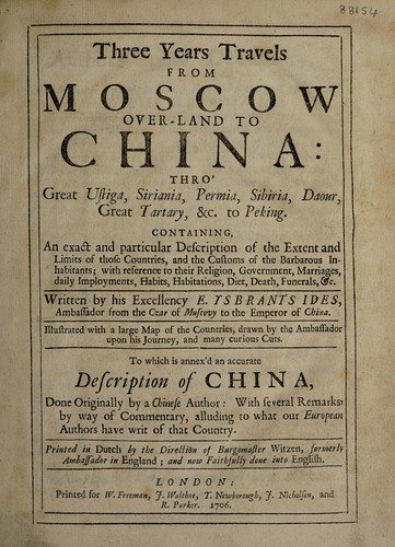 Three years travels from Moscow over-land to China