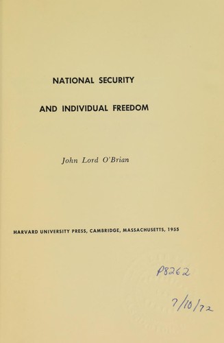 National security and individual freedom