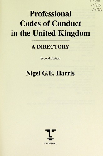 Professional codes of conduct in the United Kingdom