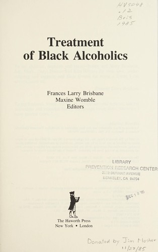 Treatment of Black alcoholics