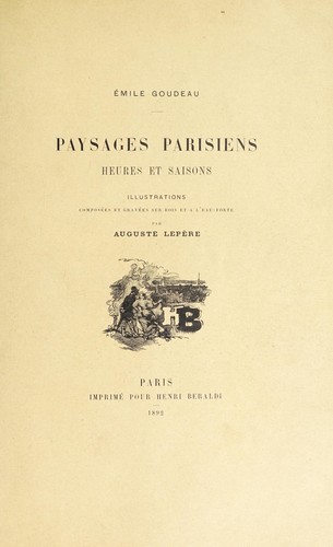 Paysages parisiens