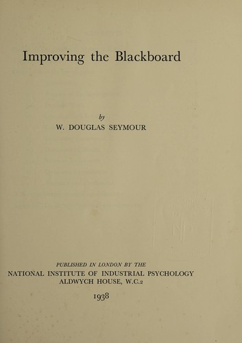 Improving the blackboard