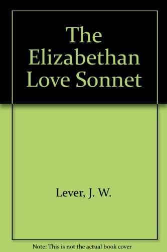 The Elizabethan love sonnet