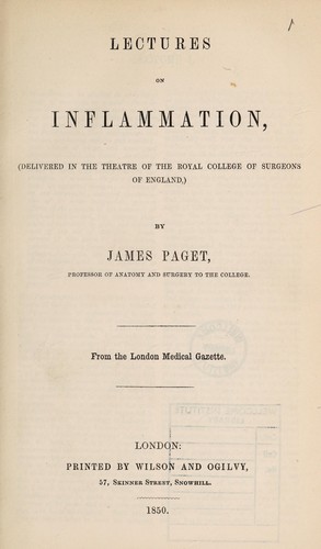 Lectures on inflammation