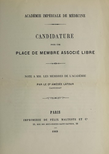 Candidature pour une place de membre associé libre