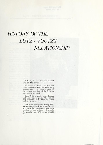 History of the Lutz, Youtzy relationship