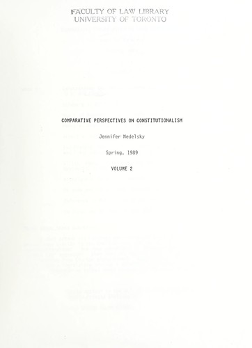 Comparative perspectives on constitutionalism