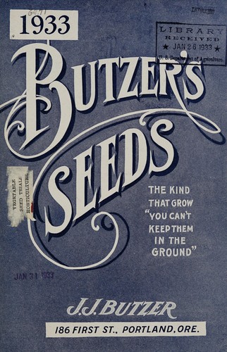 1933 Butzer's seeds