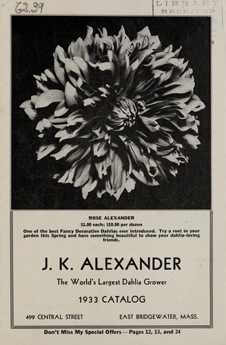 J. K. Alexander, the world's largest dahlia grower