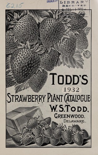 Todd's 1932 strawberry plant catalogue