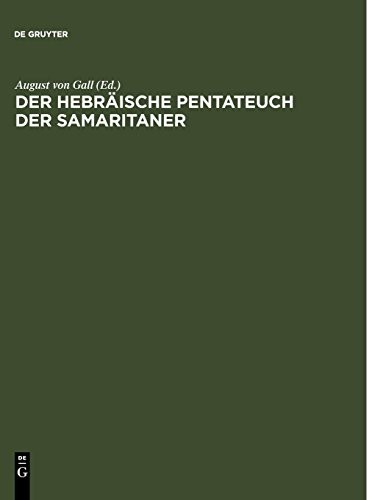 Der hebräische Pentateuch der Samaritaner (German Edition)