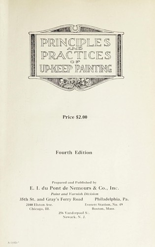 Principles and practices of up-keep painting