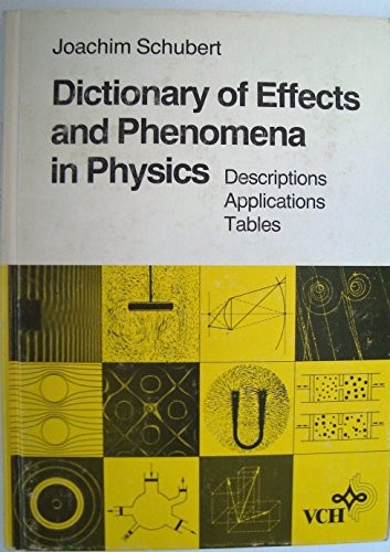 Dictionary of Effects and Phenomena in Physics: Descriptions, Applications, Tables