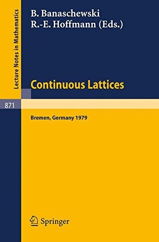 Continuous lattices