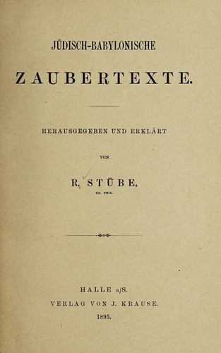 Jüdisch-babylonische zaubertexte