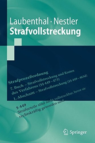 Strafvollstreckung (Springer-Lehrbuch) (German Edition)