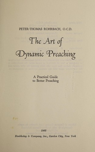 The art of dynamic preaching