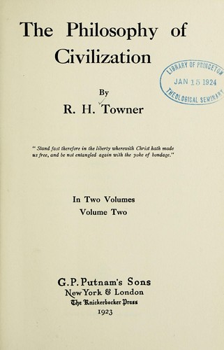 The philosophy of civilization