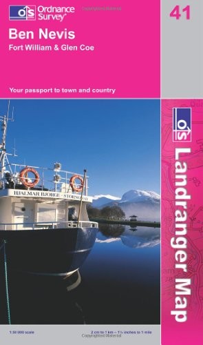 LR041 Ben Nevis, Fort William and Glen Coe (Landranger Maps) (OS Landranger Map)