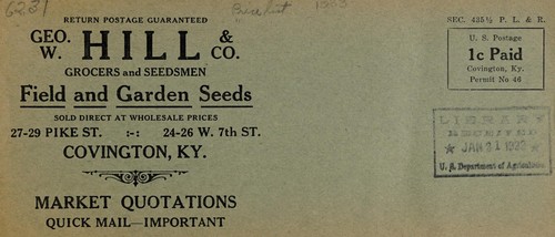 Field and garden seeds sold direct at wholesale prices