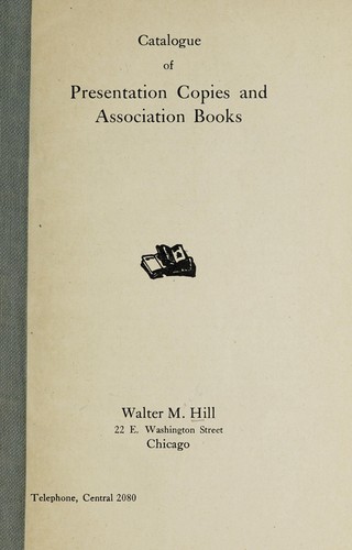 Catalogue of presentation copies and association books