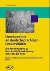 Homöopathie an deutschsprachigen Universitäten