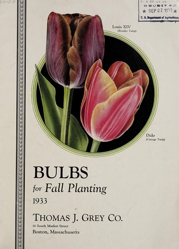 Bulbs for fall planting, 1933