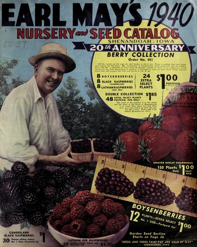 Earl May's 1940 nursery and seed catalog, 20th Anniversary
