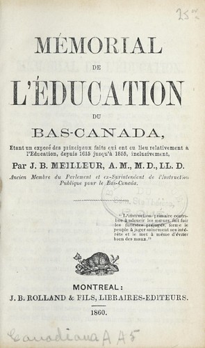 Mémorial de l'éducation du Bas-Canada