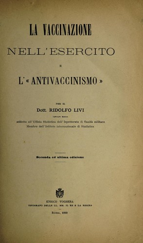 La vaccinazione nell' esercito e l'"antivaccinismo"