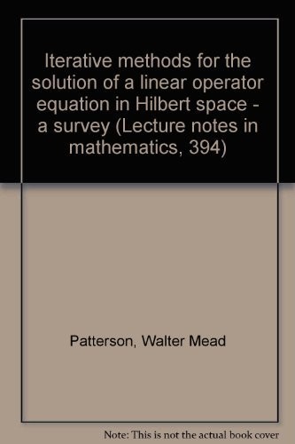 Iterative methods for the solution of a linear operator equation in Hilbert space - a survey