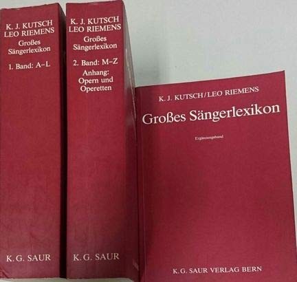 Grosses Sangerlexikon. 3 Volumes