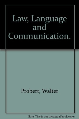 Law, language and communication