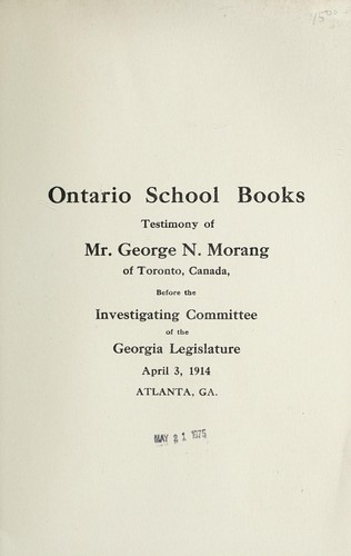 Ontario schools books