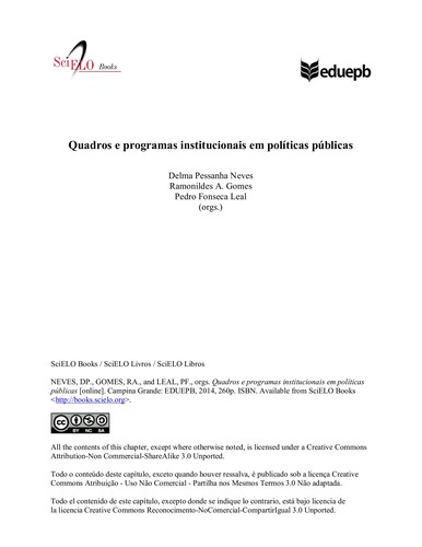 Quadros e programas institucionais em políticas públicas